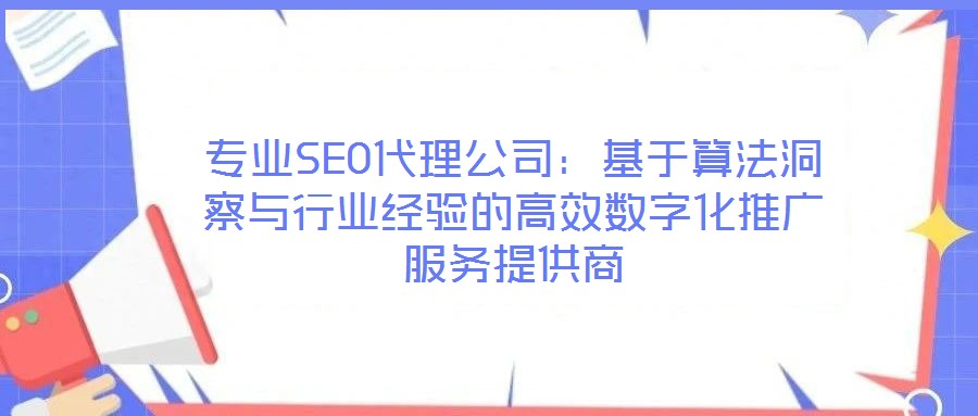 專業(yè)SEO代理公司：基于算法洞察與行業(yè)經(jīng)驗(yàn)的高效數(shù)字化推廣服務(wù)提供商