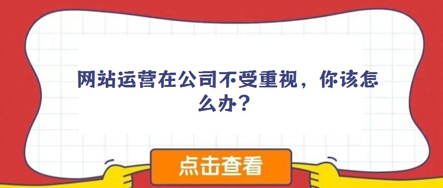 網(wǎng)站運營在公司不受重視,你該怎么辦?
